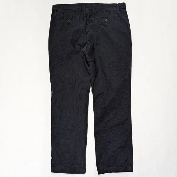 Banana Republic Men's Size 34 x 30 Aiden Fit Blue Pinstripe Pants - Picture 2 of 5
